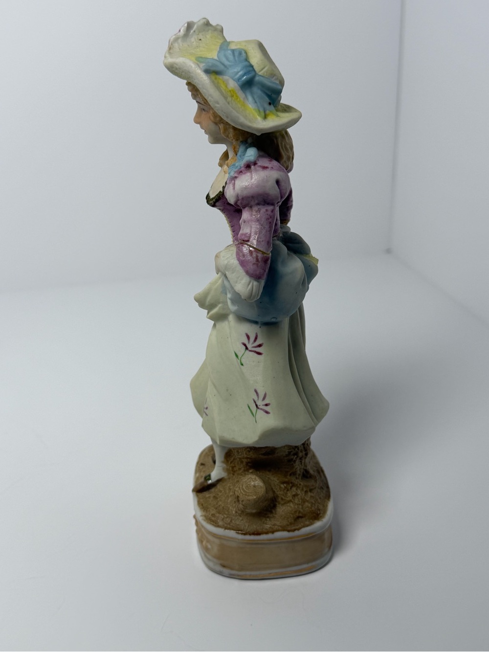 Vintage Hand-Painted Bisque Victorian Couple Figurines Manufactured in Japan 8” - Picture 6 of 10